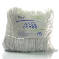 Одноразовая продукция Polix Pro Med Шапочка на двойной резинке из спанбонд 100 шт. белая 30045160010 Украина