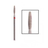 Фреза бриллиантовая пуля-красная, диаметр 2,3 мм 244 023R Special Nail Китай