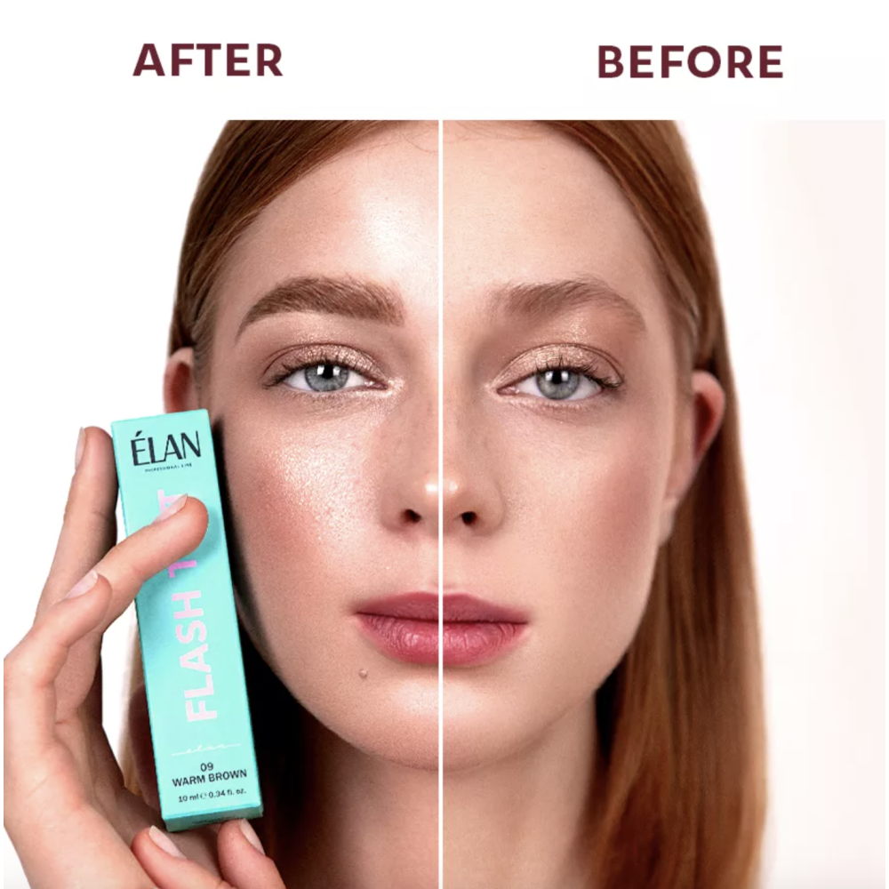 ELAN Оклюзивная система окрашивания бровей и ресниц «FLASH TINT» 09 warm brown 9763044 Чехия