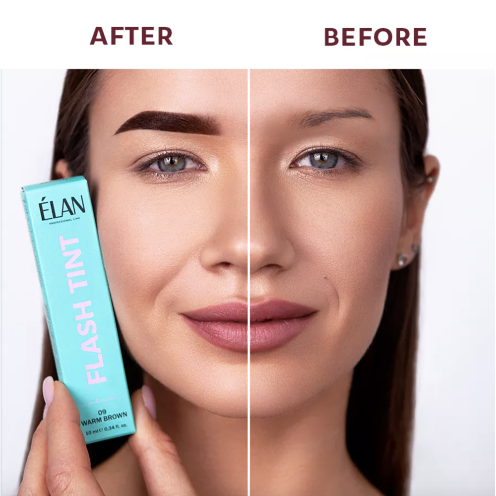 ELAN Оклюзивная система окрашивания бровей и ресниц «FLASH TINT» 09 warm brown 9763044 Чехия