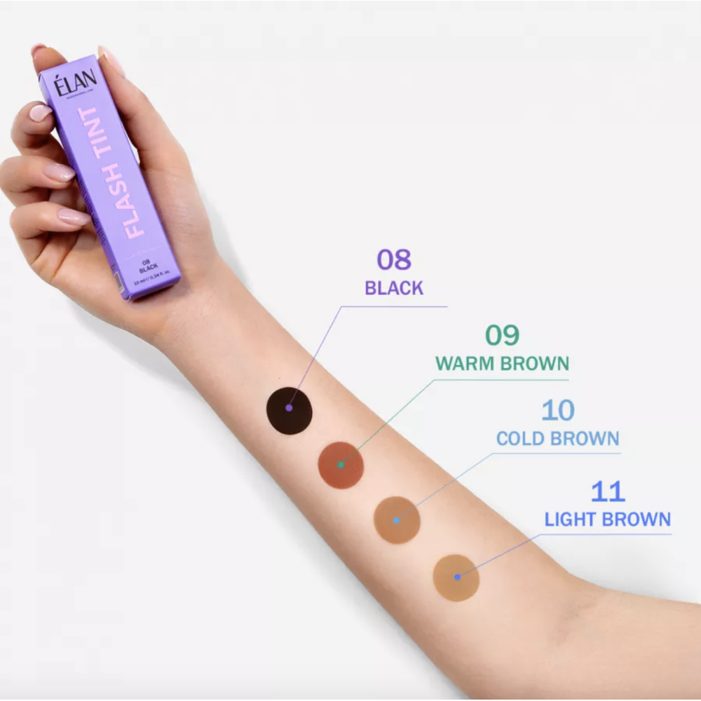 ELAN Оклюзивная система окрашивания бровей и ресниц «FLASH TINT» 09 warm brown 9763044 Чехия