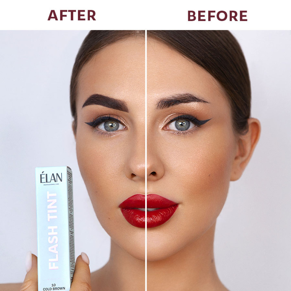 ELAN Оклюзивная система окрашивания бровей и ресниц «FLASH TINT» 10 cold brown 9763571 Чехия