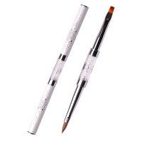 Кисточка для геля Double Acrylic 4 (Kolinsky)/Gel flat 4 (Nylon) 455002 Комилфо Украина