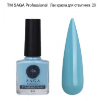 Saga professional Лак для стемпінгу Stamping №20 небесно-блакитний 9760769 Україна 8 ml