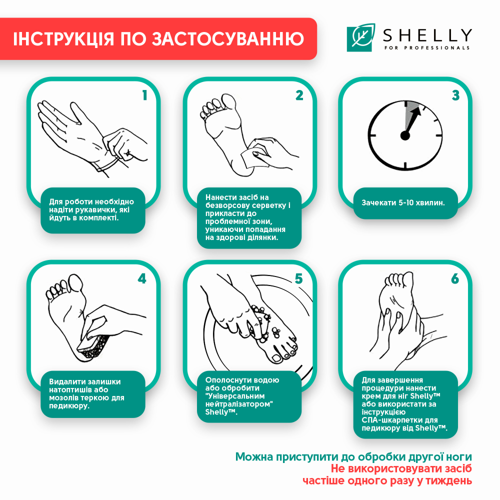 Shelly Гель-кератолитик для локального применения Мягкое лезвие 734976 Украина 100 ml