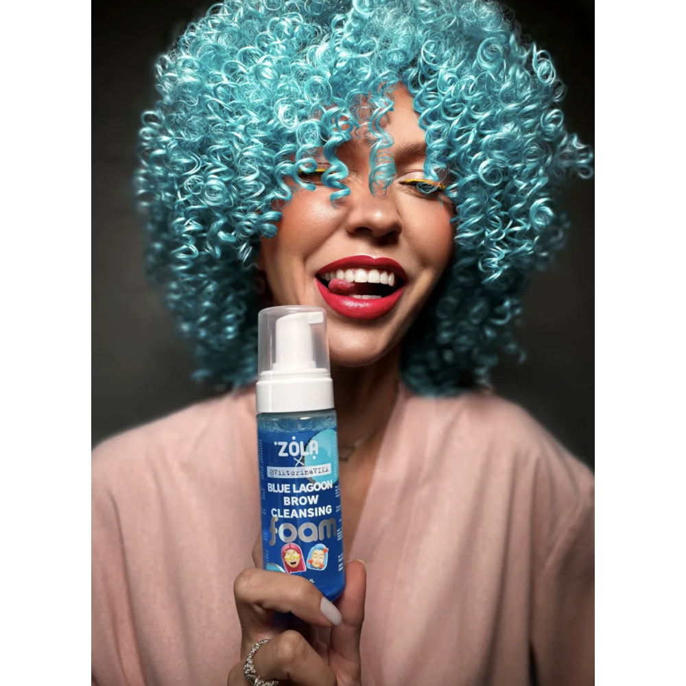 Zola Viktorina Vika Пена для бровей очистительная голубая BLUE LAGOON BROW CLEANSING 04830 Украина 150 ml