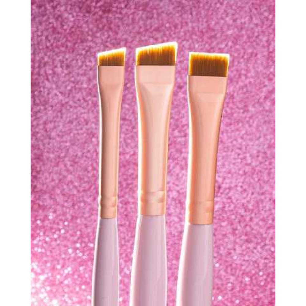 Zola Набор кистей светло-розовый для покраски бровей MAGIC BROW BRUSHES профессиональный 04950 Украина