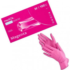 Одноразова продукція Рукавички нітрілові неприпудрені (100 шт/пач) Magenta(рожевий) Nitrylex 9762415 Україна M