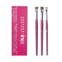 Zola Набор кистей малиновый для покраски бровей MAGIC BROW BRUSHES профессиональный 04951 Украина
