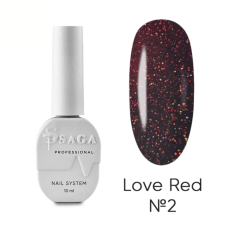 Saga Profesional Гель-лак Love Red №02 LR-02 Україна 10 ml