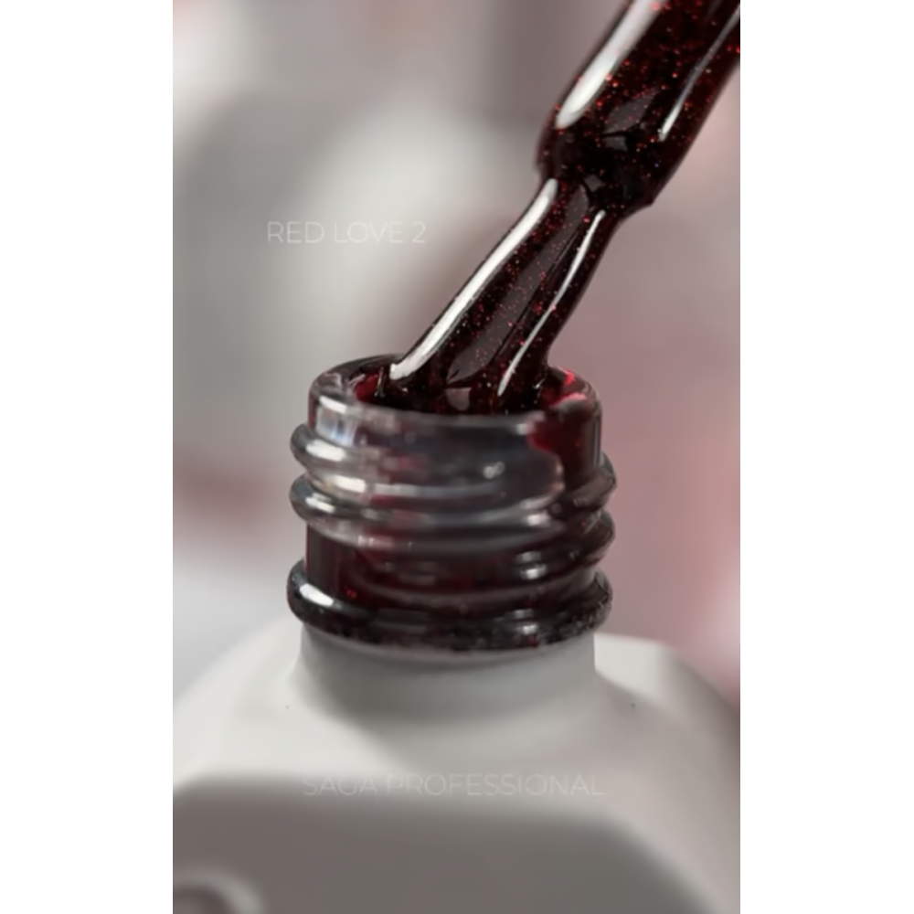 Saga Professional Гель-лак Love Red №02 LR-02 Украина 10 ml