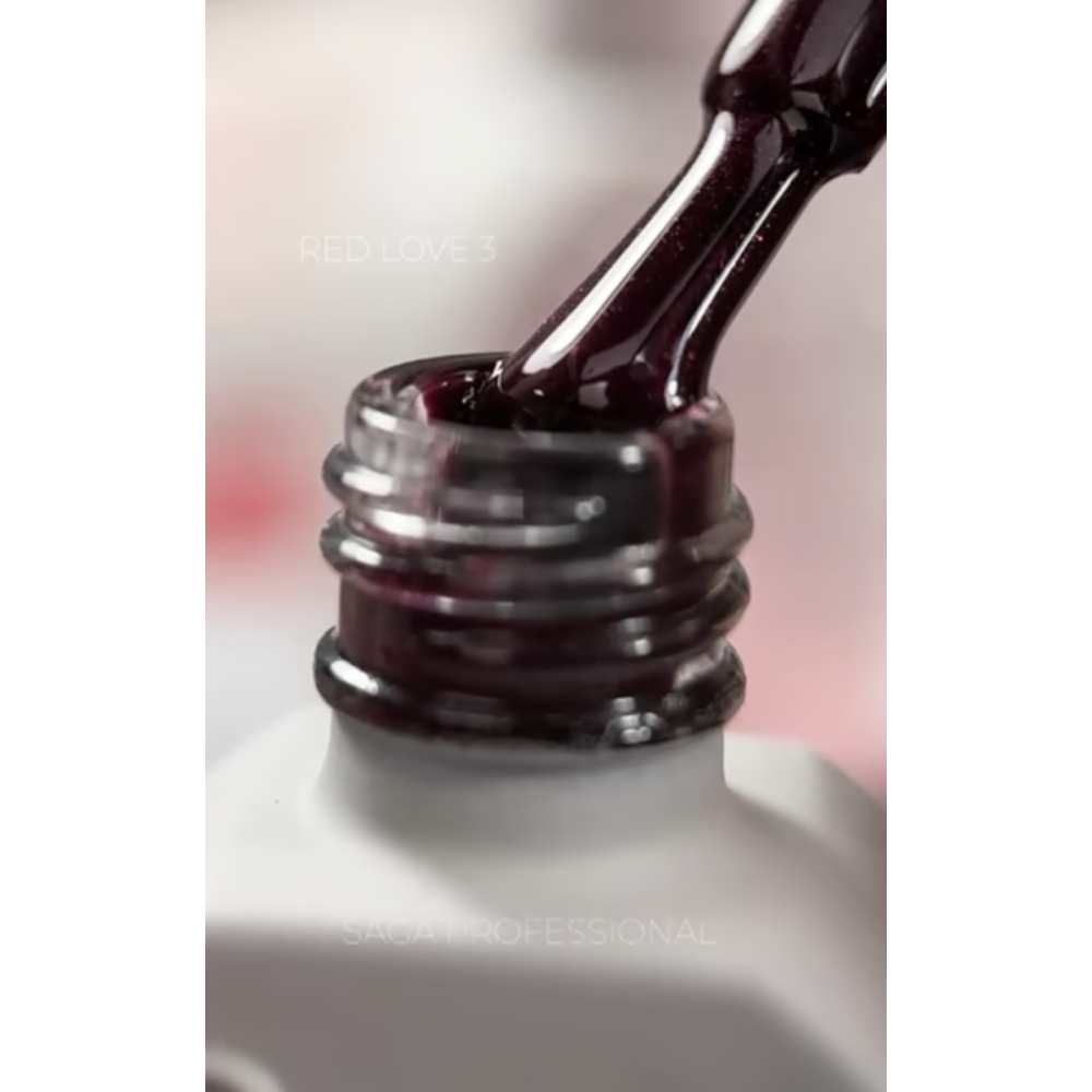 Saga Professional Гель-лак Love Red №03 LR03 Украина 10 ml