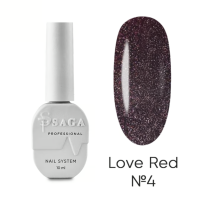 Saga Professional Гель-лак Love Red №04 LR-04 Украина 10 ml
