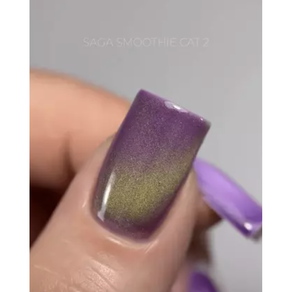 Saga Profesional Гель-лак Кошачий глаз SMOOTHIE CAT №02 SMC-02 Украина 10 ml