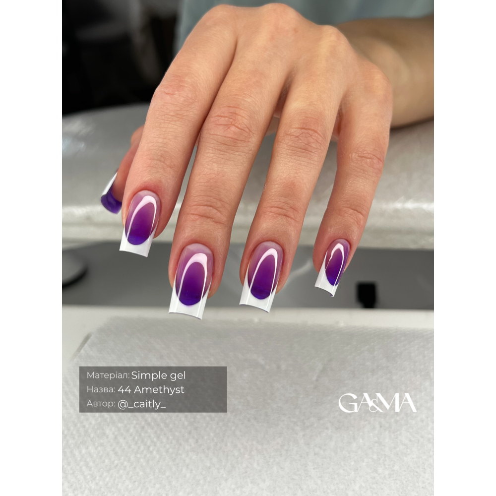 GA&MA Simple gel 044 Amethyst / Сімпл гель 044 Аметист. 30 мл 7702627 GEMELY Україна